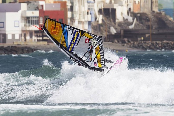 Traversa off the lip - PWA Pozo Izquierdo ©  John Carter / PWA http://www.pwaworldtour.com